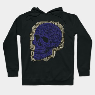 Purple Skull Made Up Of Lines Hoodie